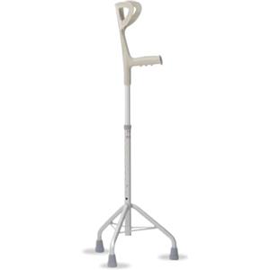 REMEDIA ONE - Bastone per Anziani Tripode con Manico Chiuso e Impugnatura Anatomica - Bastone Tre Piedi per Anziani con Puntali Antiscivolo - Tripode Alluminio (appoggio antibrachiale)