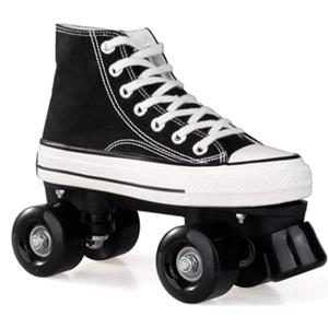 YYingYYue Pattini A Rotelle per Uomo Ragazze Pattini A Rotelle Donna Discoteca Roller Canvas Pattini Pelle per Adulti Traspirante Design retrò,42