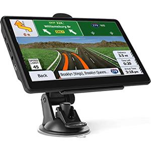 Oamger GPS 7 Pollice Navigazione Auto con HD Touch Screen, Multi-Languages Guida e Mappe EU, Info Traffico, per Camion Campeggio