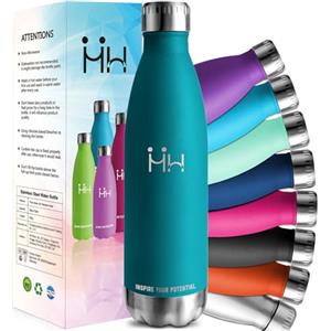 HoneyHolly Borraccia Termica, 18/8 Acciaio Inox Bottiglia Termica - 1000ML - Senza BPA Borraccia Palestra, Isolato Sottovuoto, Antigoccia, Bottiglia Acqua Termos per Scuola, Sport, Ufficio