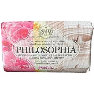 Nesti Dante Sapone Vegetale Philosophia Prebiotic 250g - Sapone Naturale Biodegradabile, Sapone Solido Corpo e Viso, Saponetta per Pelli Sensibili, Saponetta Mani Bagnoschiuma Solido
