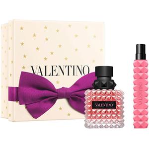 Valentino Born In Roma Donna - Cofanetto Eau de Parfum 50 ml Travel Spray 10 ml, Fragranza Floreale con Gelsomino e Vaniglia