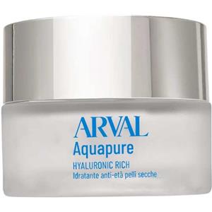 ARVAL Aquapure Hyaluronic Rich - Crema Idratante Anti-età per Pelli Secche 50 ml