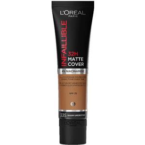 L'Oréal Paris Fondotinta Infaillible Matte Cover 30 ml - Alta Coprenza, Finish Matte, 32H di Tenuta
