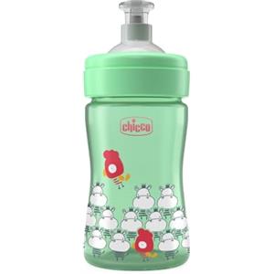 Chicco Tazza Antigoccia PUSH&PULL, Tazza Antigoccia per Bambini, Piccola e Compatta, Con Coperchio in Plastica, Verde, 18 Mesi+