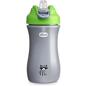 Chicco Pop-up Cup, Bicchiere Antigoccia per Bambini, Pratica Apertura, Beccuccio in Silicone, Chiusura Ermetica, Facile da Trasportare, Bicchiere per Bambini 2 Anni, Capacità 350 ml, Verde