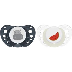 Chicco PhysioForma Succhietto Air Blu Lumi, Ciuccio 16-36 Mesi, Si Illumina al Buio, Tettarella in Silicone, Anatomico e Funzionale, Supporta la Respirazione Fisiologica, Blu, 2 Pezzi