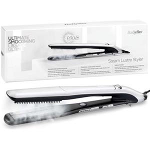 BaByliss ST595E Piastra Lisciante a Vapore Steam Lustre Styler, Liscio Effetto Balsamo, 5 Temperatur