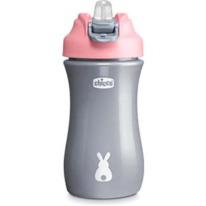 Chicco Pop-up Cup, Bicchiere Antigoccia per Bambini, Pratica Apertura, Beccuccio in Silicone, Chiusura Ermetica, Facile da Trasportare, Bicchiere per Bambini 2 Anni, Capacità 350 ml, Rosa