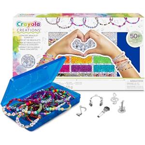 CRAYOLA Creations Super Set Braccialetti DIY - 2000 Perline e Accessori per Creare Braccialetti a Tema Musica e Concerti