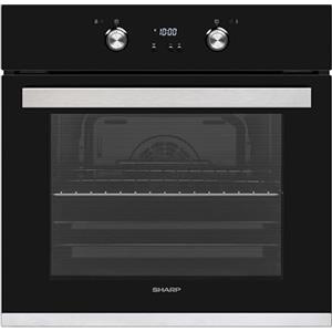 Sharp K-61D27BM1-FR Forno elettrico da incasso 68 L su 5 livelli, Pirolisi autopulente e 6 tipi di riscaldamento, nero