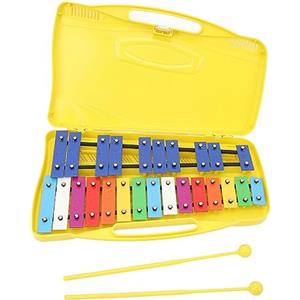 Alomejor Xilofono per Bambini 25 Note Alluminio, Strumento Musicale Educativo con Scatola Colorata Ideale per Principianti e Scuola Musica Giocattolo Bambino Regalo