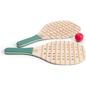 BS Toys Racchetta da Padel in Legno - Giocattoli per Interni ed Esterni - Promuove la coordinazione visivo-motoria, la concentrazione e la Concorrenza Sana - per Bambini dai 5 Anni in su, 2 Giocatori