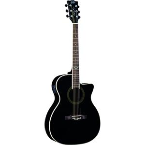 Eko GUITARS - NXT A100CE SEE THROUGH BLACK, Chitarra Acustica Top in Abete, Fasce e Fondo in Mogano, Tastiera in South American Roupanà, Dreadnought Cutaway, Colore Nero