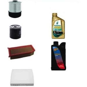 AOQ ORIGINAL QUALITY AOQ - KIT TAGLIANDO 4 FILTRI + 4 lt OLIO 5W30 COMPATIBILE CON DACIA SANDERO II LOGAN 1.5 dci 75 90 110 CV