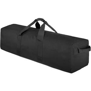Vorspack Borsone da viaggio - 120 L/180 L extra large borsone da uomo pieghevole borsa da campeggio per riporre borsa weekend borsa attrezzi per la notte tenda sport traslochi, nero, 180L
