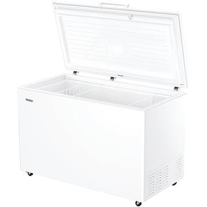 Haier HCE420E Congelatore a Pozzetto, 418 Litri, Statico, Trattamento Antibatterico, Temperatura Regolabile, Luce LED, Classe E, 132x75x89 cm, Bianco