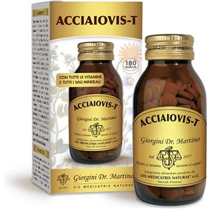 Dr. Giorgini ACCIAIOVIS-T - Integratore di Ferro in Pastiglie da 500 mg con Vitamina C e Vitamine del Gruppo B