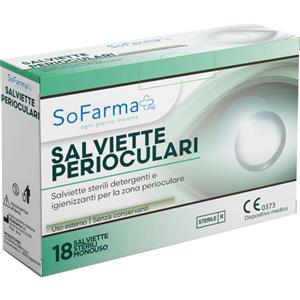 Sofarmapiu' Salviette Perioculari 18 Pezzi - Sterili, Detergenti e Igienizzanti per la Zona Perioculare