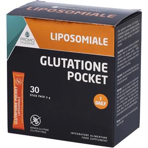 PROMOPHARMA Glutatione Liposomiale Pocket - 30 Stick da 2g con SAMe e Cardo Mariano per Azione Antiossidante e Depurativa