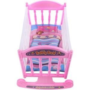 DECHOUS Shaker Per Bambole Culla Bambola Che Giocano a Casa Giocattolo Lettino Per Bambole Giocattolo Per Giocattolo Delle Ragazze Mobili Da Letto Per Bambole Plastica
