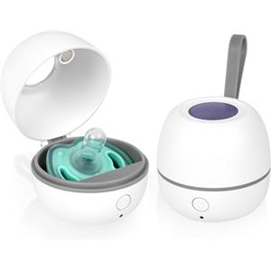 HOTUT Sterilizzatore Portatile per Ciuccio,Sterilizzatore per Succhietti a Luce UV,Sterilizza in 3 minuti Uccide il 99% dei germi,Ricaricabile USB-C,Disinfettante per Succhietti da Viaggio per Ciucci