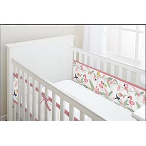 BreathableBaby Classica fodera traspirante per lettino, per culle con estremità solide, copre 2 lati, l'alternativa più sicura ai tradizionali paracolpi per lettino, lavabile in lavatrice, giardino