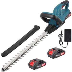 Nexalite Tagliasiepi a Batteria 48cm, Tagliasiepi Elettrico con 2 Batterie da 2000mAh,Brushless,Tagliasiepe Giardino a Batteria per Siepi, Arbusti, Potatura