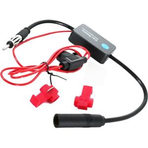 leruiyezs Amplificatore Antenna Auto FM 12V con Booster Segnale mit Kleber und Roter Clip per Veicoli Camion SUV GPS WiFi PCI Connettore Auto per Migliorare Ricezione e Qualità Audio