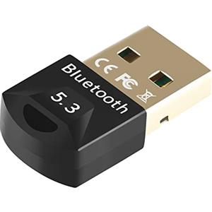 zoerbufan Adattatore Bluetooth USB 5.3 USB A, EDR Bluetooth Stick per Desktop Laptop Stampante Cuffie Mouse, Bluetooth Trasmettitore e Ricevitore Compatibile con Windows 7/8.1/10/11