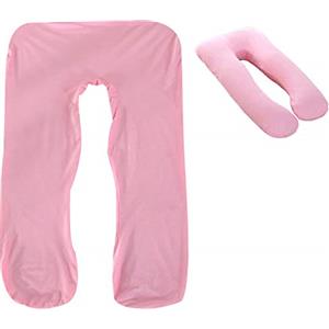 Acunny Federa per cuscino per gravidanza, a forma di U, cuscino per maternità completo, fodera di ricambio, cuscino per corpo, fodera rimovibile e lavabile, supporto addominale, cuscino per dormire laterale