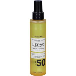 Lierac Sunissime Olio Solare Setoso SPF50 - Protezione Alta, Texture Leggera e Abbronzatura Uniforme 150ml