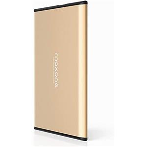 Maxone Hard disk esterno portatile da 2,5 "USB 3.0/2.0 per laptop/PC/Xbox one / PS4 (500GB, Gold)