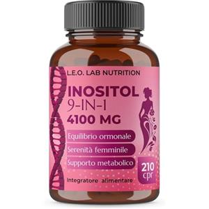 L.E.O LAB Myo Inositolo e D Chiro Inositolo 210 Compresse 4100mg - Integratore per Supporto Ormonale e Metabolico Donna con Acido Folico, Zinco, Vitamina B6, D3, B12