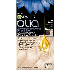 Garnier Tinta Capelli senza Ammoniaca Olia, con Oli di Fiori di Origine Naturale, Decolorante, Confezione da 3