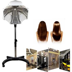 Ywanwj Asciugacapelli da Barbiere Strumento Orbitante Infrarosso Casco Processore Colore Capelli Multizona Cuffia Riscaldata per la Cura Dei Capelli, Ideale per Asciugatura Acconciatura e Arricciatura