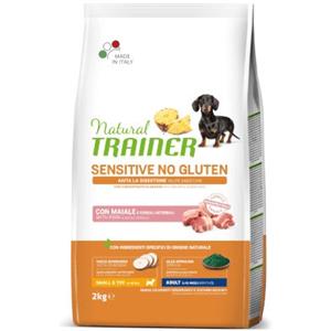 Natural Trainer Crocchette Sensitive Maiale 800g per Cani Small e Toy Adult - Monoproteico e Senza Glutine