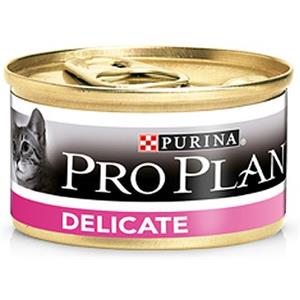 Purina Pro Plan Wet Cat Delicate Mousse con Tacchino 85g - Cibo umido completo per gatti