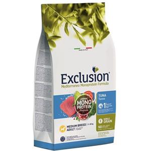 Exclusion Mediterraneo Adult Medium al tonno : Formato - 12kg.
