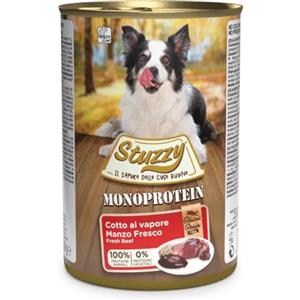 Stuzzy Monoproteico Manzo 400g - Cibo Umido Digeribile per Cani Adulti con Ingredienti Naturali