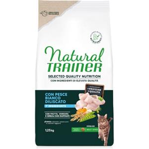 Natural Trainer Selected Quality Sterilised per gatti (pesce bianco) : Formato - 1,25kg.