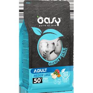 Oasy Adult dog Grain Free Medium/Large (pesce) : Formato - 12kg.