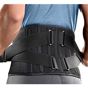FREETOO Fascia Lombare Supporto Schiena,7Stays Regolazione della Fascia Schiena,Allevia il Dolore Dlla Vita Fascia Lombare Posturale,Supporto Lombare Per La Scoliosi Sciatica,XXL(Vita 135-170 CM)