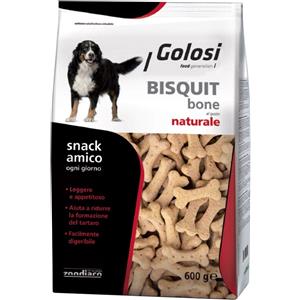 Golosi Biscotti Bone Naturale 600g - Snack Masticabile per Cani, Leggeri e Appetitosi, Aiutano a Ridurre il Tartaro