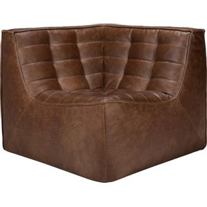 Ethnicraft Sedia d'angolo N701 in Pelle Anilina - Design Jacques Deneef - Comfort e Stile