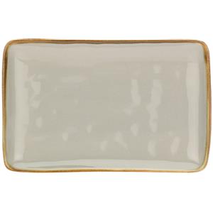 ROSE & TULIPANI Vassoio Rettangolare Concerto Grigio Perla 20x13 cm in Gres, Lavabile in Lavastoviglie e Utilizzabile in Microonde