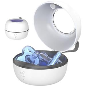 Wezalget Sterilizzatore UV Ciucci | Porta Ciuccio Portatile per Pulizia e Conservazione - Custodia Impermeabile per Asilo Adulti Dentieri Escursionismo Shopping Viaggio Ospedale
