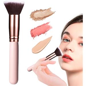 Kiperline Pennello Fondotinta Pennello Fondotinta Liquido Pennello per Fondotinta con Punta Piatta Pennelli Make Up Contouring per Lucidare, Applicare Fondotinta, Arrossire, Contouring Creme et Polveri