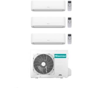 Hisense Climatizzatore Trial Split Hi Comfort 7+7+7 con 3AMW52U4RJ Inverter Wi-Fi R-32 Classe A++ ,