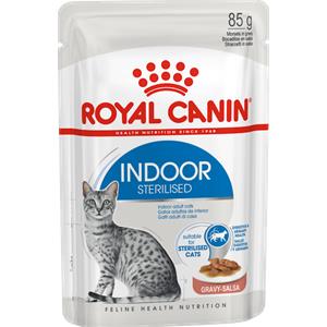 Royal Canin Indoor Sterilised in Salsa - Alimento Umido per Gatti Adulti Sterilizzati - 85 g